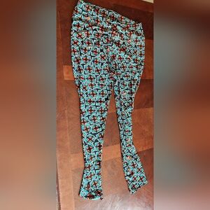 Lularoe Geometric Patterned Leggings Tall & Curvy Multicolor